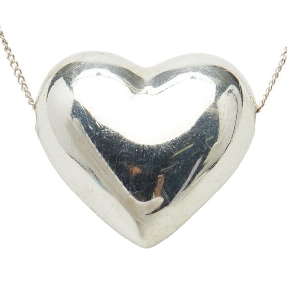 Tiffany & Co Heart Pendant Necklace Silver